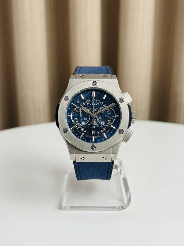 Hublot strap watch With blue dial