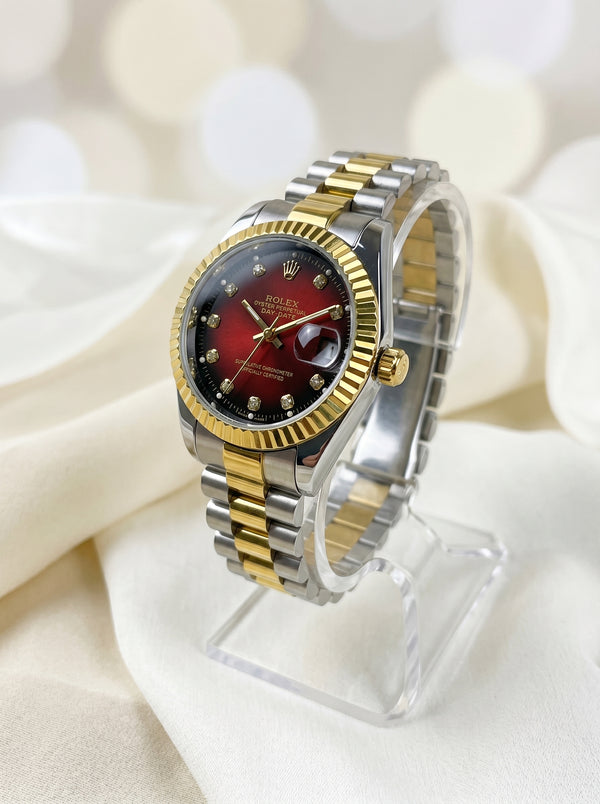 Rol-ex Sunburst Fluted bezel