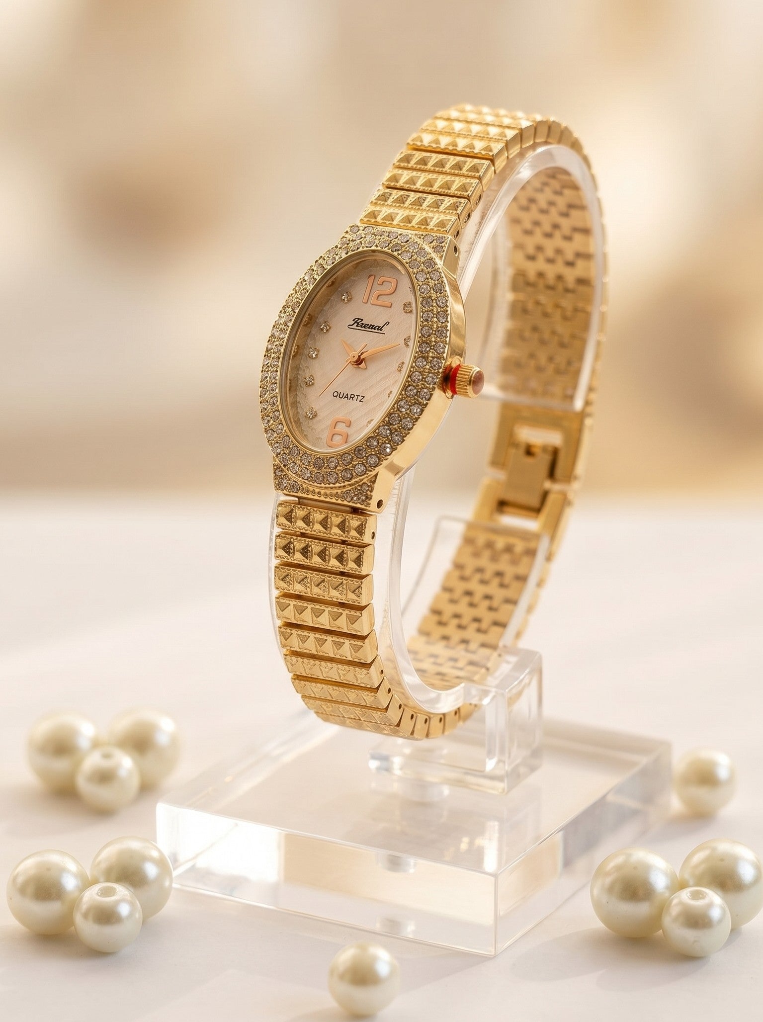 Rinnady Golden with Pink Dial