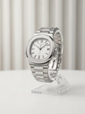 Silver with White Dial Patek philip Geneve