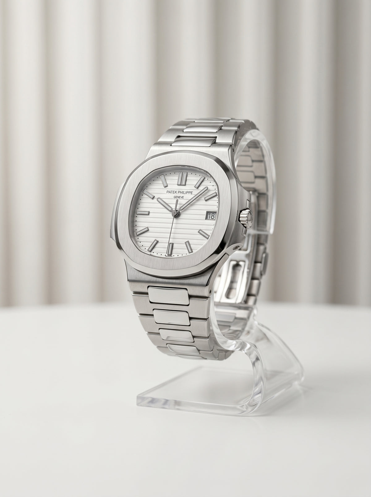 Silver with White Dial Pat-ek philippe