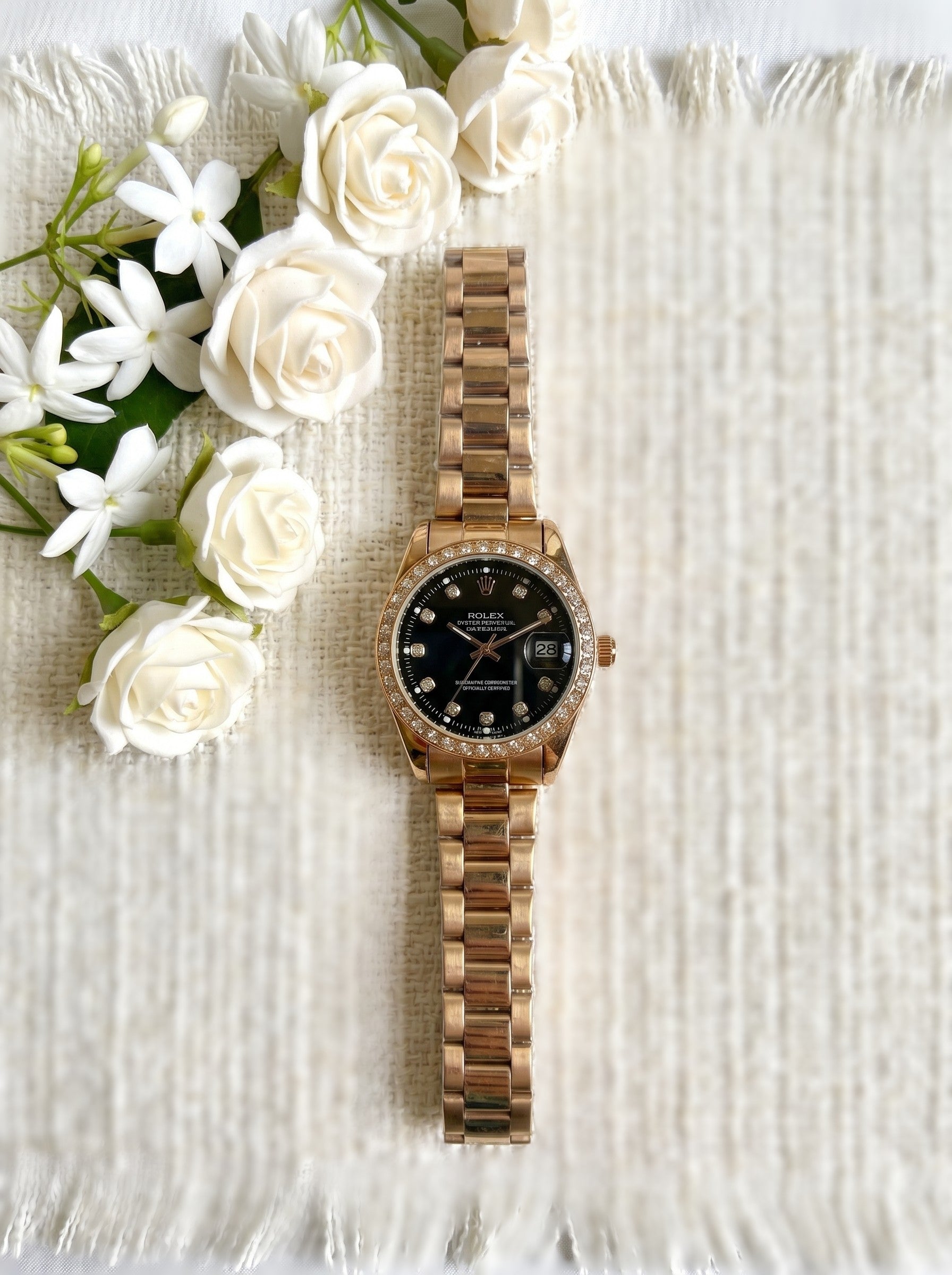Rol-ex mini Gold black