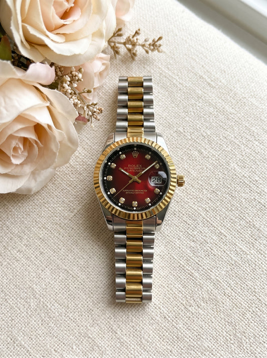 Rol-ex Sunburst Fluted bezel