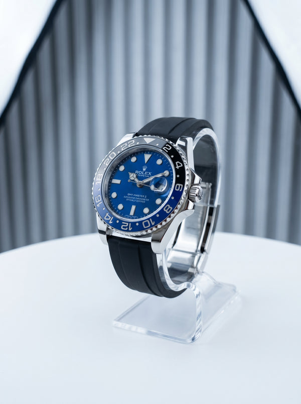 Black Belt With Blue Dial